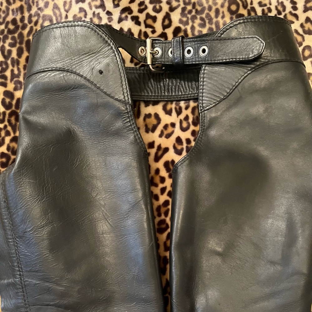 Harley-Davidson Leather Riding Chaps - Picture 2 of 10